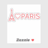 I Love Paris, Romantic Travel-インスパイア Paris シール (シート)
