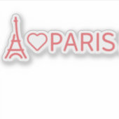 I Love Paris, Romantic Travel-インスパイア Paris シール (正面)