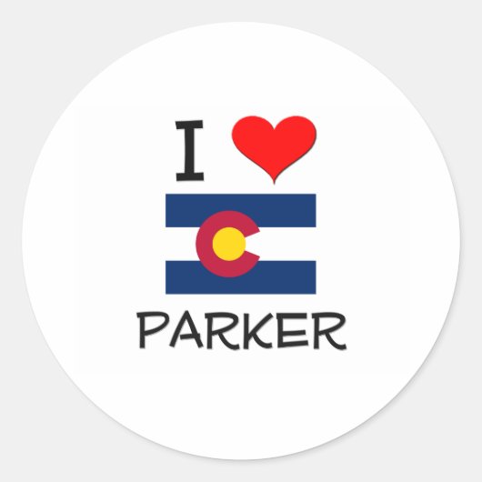 I Love PARKER Colorado ラウンドシール (正面)