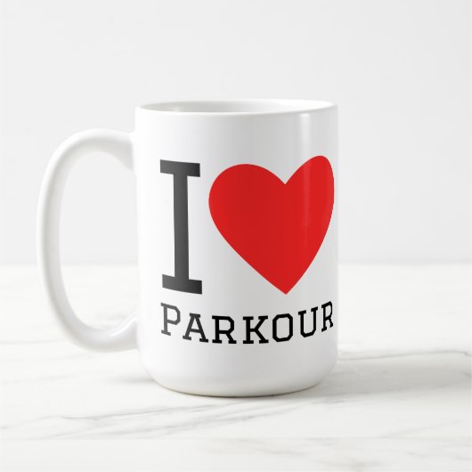 I love parkour コーヒーマグカップ (左)