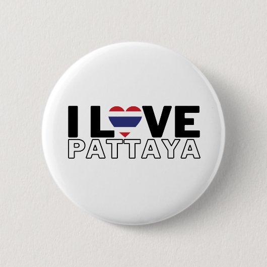 I LOVE PATTAYA - For real Pattayans! 缶バッジ (正面)