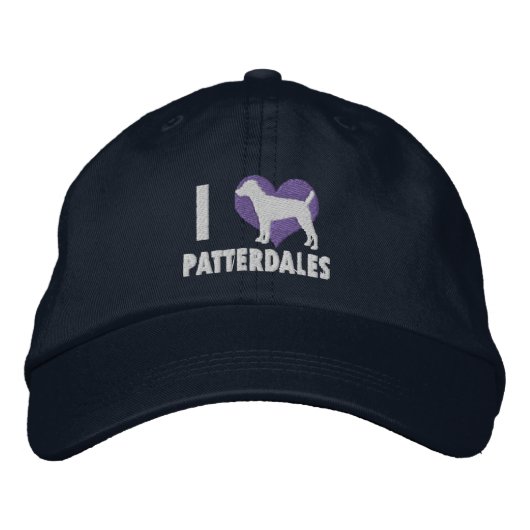 I Love Patterdales Embroided Hat (ブルー) 刺繍入りキャップ (正面)