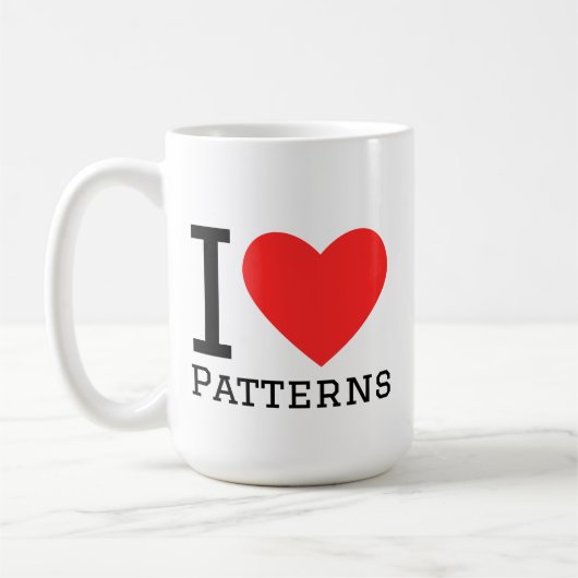 I love patterns コーヒーマグカップ (左)