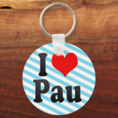 I Love Pau, France キーホルダー (正面)