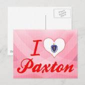 I Love Paxton、マサチューセッツ ポストカード (正面/裏面)