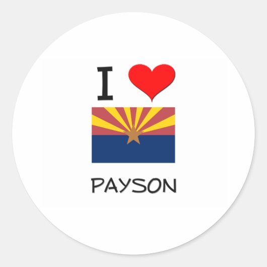 I Love PAYSON ARIZONA ラウンドシール (正面)