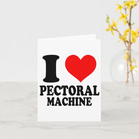 I Love Pectoral Machine カード (黄色い花)