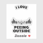 I LOVE PEEING OUTSIDE シール (シート)