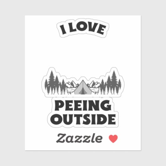 I LOVE PEEING OUTSIDE シール (シート)