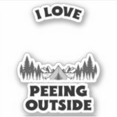 I LOVE PEEING OUTSIDE シール (正面)