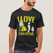 I Love Peeing Outside Camping Hiking Tシャツ (正面)