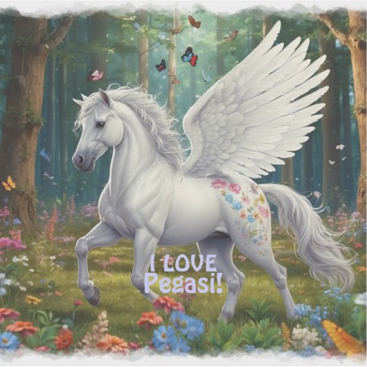 I LOVE PEGASI Beautiful Pegasus Stickers シール (正面)