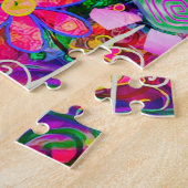 I Love Peopleおもしろいインスピレーションお洒落フローラ ジグソーパズル (側面)