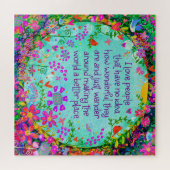 I Love Peopleおもしろいインスピレーションお洒落フローラ ジグソーパズル (横)