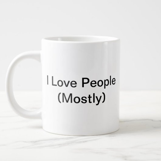I Love People (Mostly) Mug (20oz) ジャンボコーヒーマグカップ (左)
