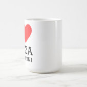 I love pepperoni pizza  コーヒーマグカップ (中央)