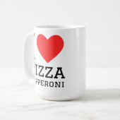 I love pepperoni pizza  コーヒーマグカップ (正面左)