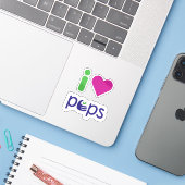 I Love PEPS sticker シール (ノートパソコンとiPhone)