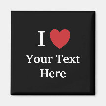 I Love Personalizable冷蔵庫用マグネット追加文字