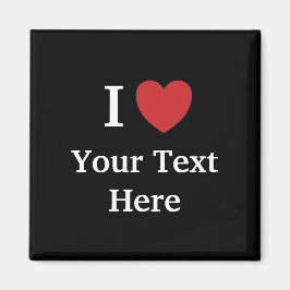 I Love Personalizable冷蔵庫用マグネット追加文字 マグネット