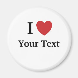 I Love Personalizable冷蔵庫用マグネット – 追加文字 マグネット