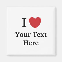 I Love Personalizable冷蔵庫用マグネット – 追加文字