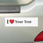 I Love Personalizable Bumper / Car Sticker バンパーステッカー (車上)