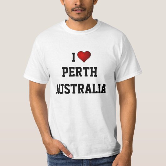 I LOVE PERTH, AUSTRALIA Tシャツ (正面)
