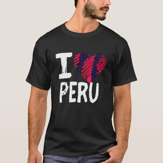 I Love Peru T Shirt South America Vacation Deliti Tシャツ (正面)