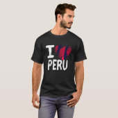 I Love Peru T Shirt South America Vacation Deliti Tシャツ (正面フル)