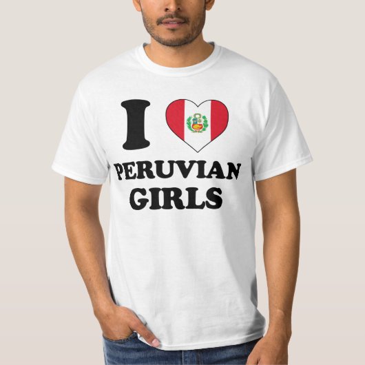 I love Peruvian Girls Tシャツ (正面)