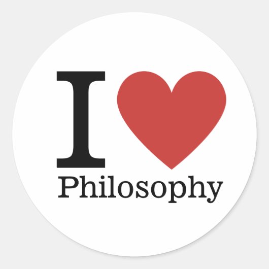 I Love Philosophy ❤️ STICKER ラウンドシール (正面)