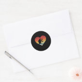 I Love Photographicヴィンテージハート ラウンドシール (封筒)