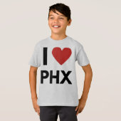 I Love PHX Heart Phoenix Love Fan Apparel Raglan B Tシャツ (正面フル)