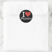 I ❤️ Love Physics for Students/Faculty ラウンドシール (バッグ)