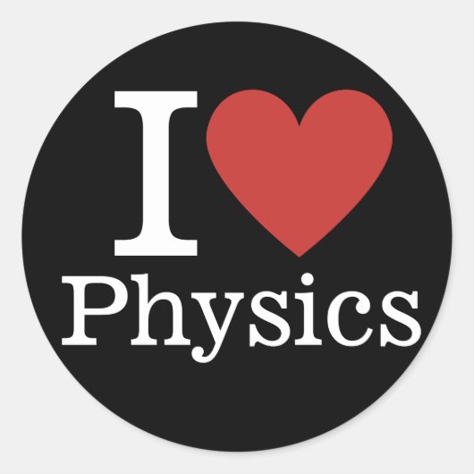 I ❤️ Love Physics for Students/Faculty ラウンドシール (正面)