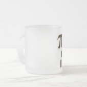 I Love Piステッカー – かわいい数学&パイパンデザイン フロストグラスマグカップ (正面左)