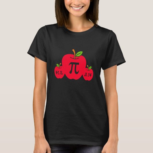 I Love Pi apple Pi Day Math Nerd Pie 3 14 Teacher Tシャツ (正面)