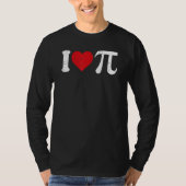 I Love Pi Day Cute Heart Math Symbols Teacher Stud Tシャツ (正面)