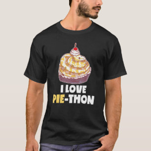 I Love Pi thon Ball Python Pie Cake Pet Snake Anim Tシャツ