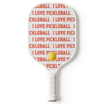 I LOVE PICKLEBALLスポーツおもしろいイエローボールネット文字