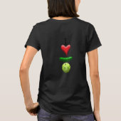 I Love Pickleball – ブラック –  Tシャツ (裏面)