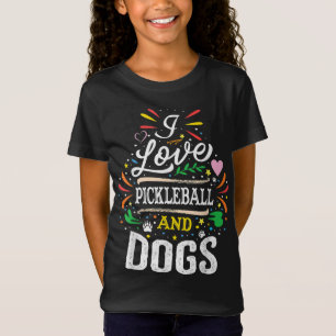 I Love Pickleball And Dogs - Dog Lover Pickleball Tシャツ