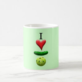 I Love Pickleball - Green - コーヒーマグカップ