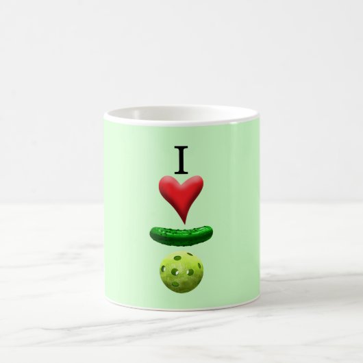 I Love Pickleball - Green - コーヒーマグカップ (中央)