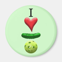 I Love Pickleball - Green - マグネット