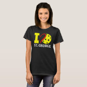 I Love Pickleball in St George Utah Tシャツ (正面フル)
