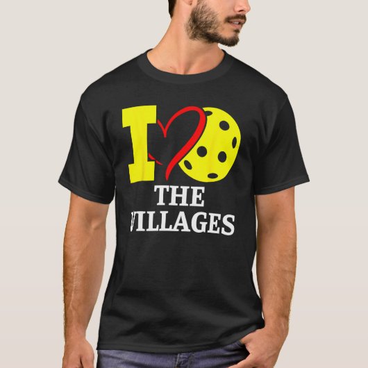 I Love Pickleball in The. Villages, Florida Tシャツ (正面)