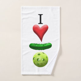 I Love Pickleball Logo - Sweat Taoil ハンドタオル