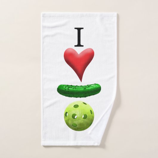I Love Pickleball Logo - Sweat Taoil ハンドタオル (ハンドタオル)